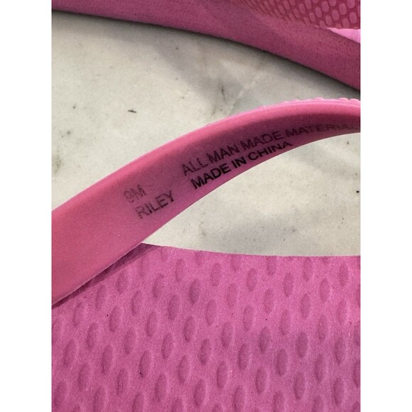 Women's Hurley Riley Flip Flop Sandals Thong SZ 9 Pink - Picture 3 of 4